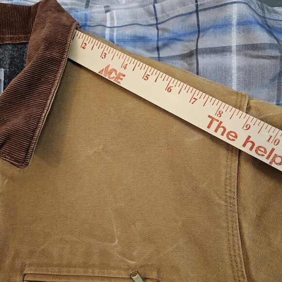 Vintage Carhartt J01 BRN Duck Lined Detroit Jacket Made In The USA Size 52 Tall - Picture 13 of 14